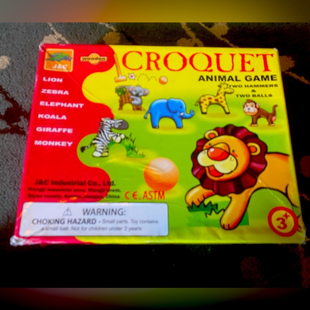 Toddler animal croquet game 3+ 🦓 🐒 🦁 🦒 🐨